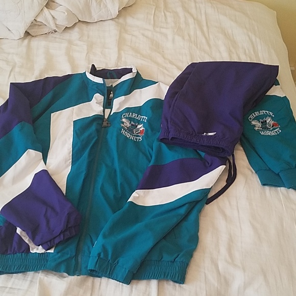 charlotte hornets windbreaker pants